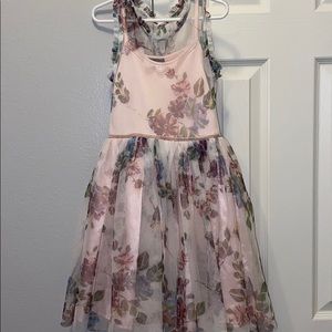 Size 6 Girl’s Zunie Floral Mesh Illusion Dress
